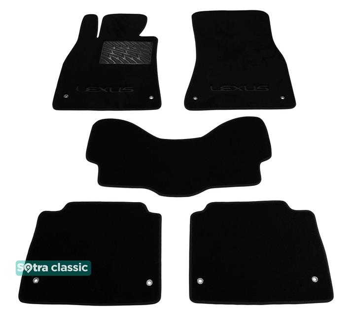 Sotra 06546-GD-BLACK Interior mats Sotra two-layer black for Lexus Ls (2006-2017), set 06546GDBLACK