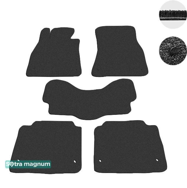 Sotra 06546-MG15-BLACK Interior mats Sotra two-layer black for Lexus Ls (2006-2017), set 06546MG15BLACK