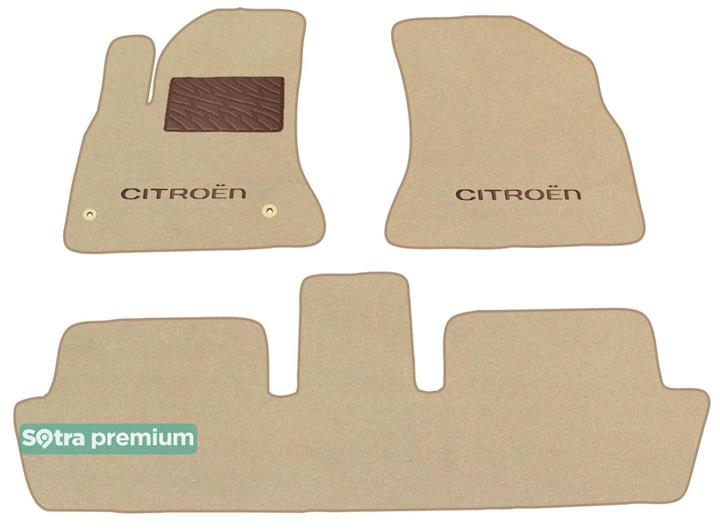 Sotra 06549-CH-BEIGE Interior mats Sotra two-layer beige for Citroen C4 picasso (2006-2013), set 06549CHBEIGE