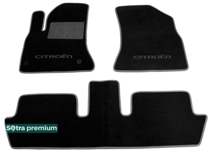 Sotra 06549-CH-BLACK Interior mats Sotra two-layer black for Citroen C4 picasso (2006-2013), set 06549CHBLACK