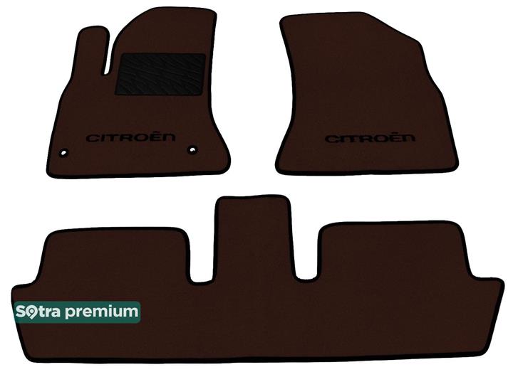 Sotra 06549-CH-CHOCO Interior mats Sotra two-layer brown for Citroen C4 picasso (2006-2013), set 06549CHCHOCO