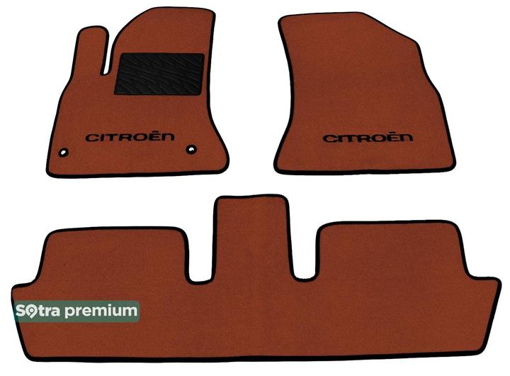 Sotra 06549-CH-TERRA Interior mats Sotra two-layer terracotta for Citroen C4 picasso (2006-2013), set 06549CHTERRA