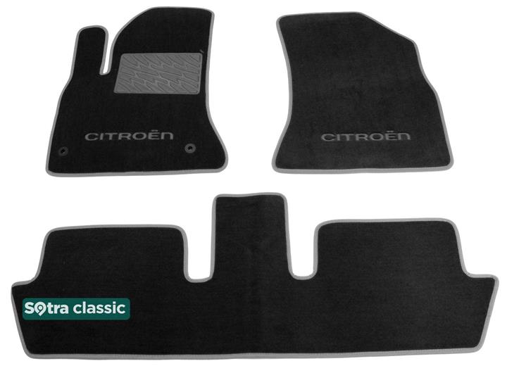 Sotra 06549-GD-BLACK Interior mats Sotra two-layer black for Citroen C4 picasso (2006-2013), set 06549GDBLACK