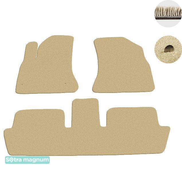 Sotra 06549-MG20-BEIGE Interior mats Sotra two-layer beige for Citroen C4 picasso (2006-2013), set 06549MG20BEIGE
