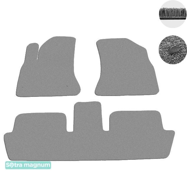 Sotra 06549-MG20-GREY Interior mats Sotra two-layer gray for Citroen C4 picasso (2006-2013), set 06549MG20GREY
