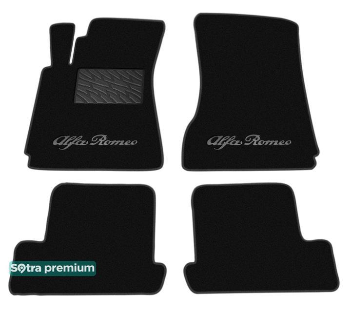 Sotra 06562-CH-BLACK Interior mats Sotra two-layer black for Alfa Romeo Brera (2005-2010), set 06562CHBLACK