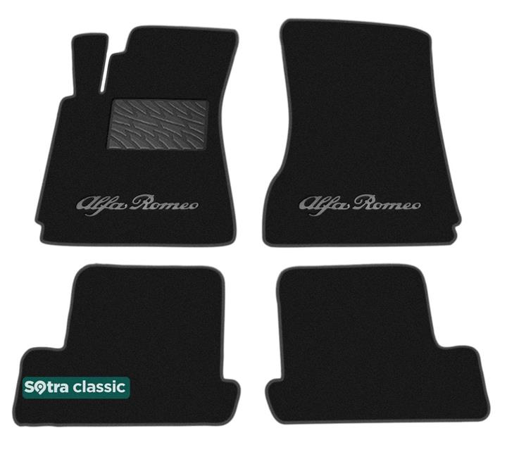 Sotra 06562-GD-BLACK Interior mats Sotra two-layer black for Alfa Romeo Brera (2005-2010), set 06562GDBLACK