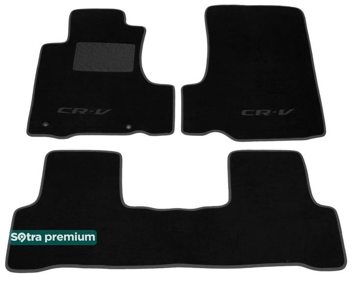 Sotra 06566-CH-BLACK Interior mats Sotra two-layer black for Honda Cr-v (2007-2011), set 06566CHBLACK