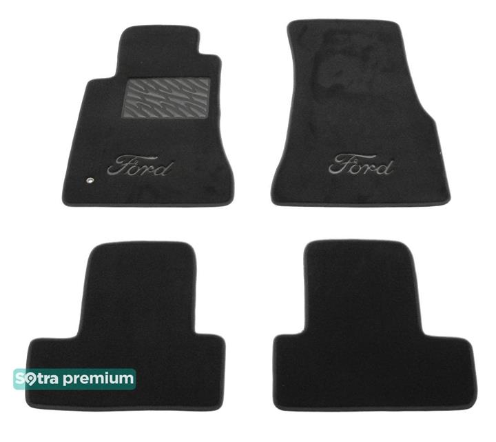 Sotra 06580-CH-BLACK Interior mats Sotra two-layer black for Ford Mustang (2005-2014), set 06580CHBLACK