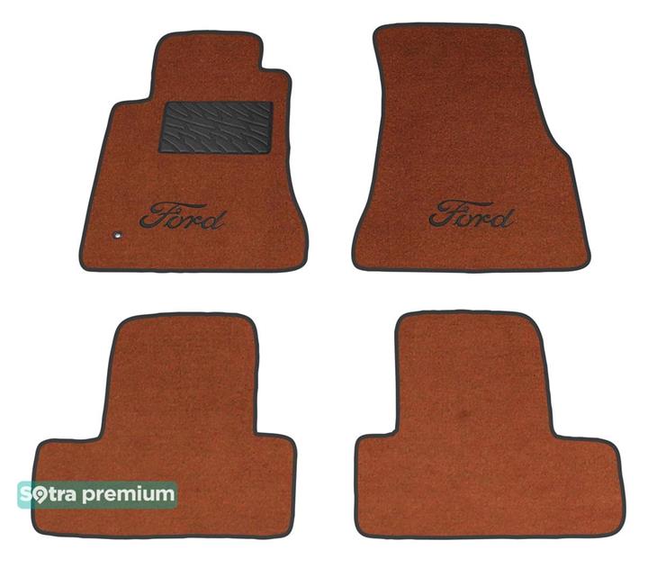 Sotra 06580-CH-TERRA Interior mats Sotra two-layer terracotta for Ford Mustang (2005-2014), set 06580CHTERRA