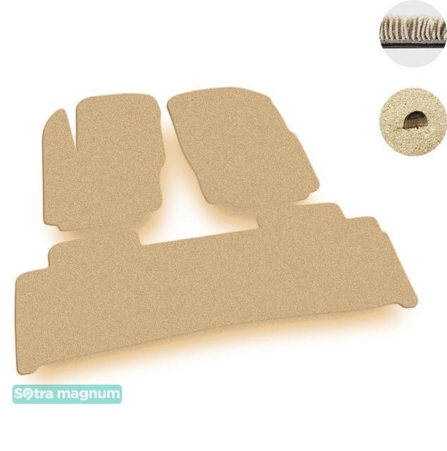 Sotra 06586-MG20-BEIGE Interior mats Sotra two-layer beige for Ford S-max (2006-2015), set 06586MG20BEIGE