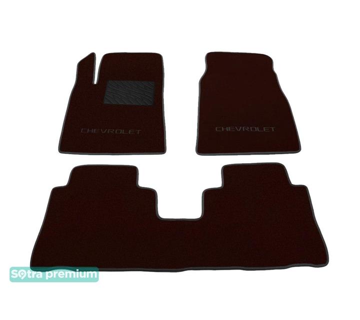 Sotra 06593-CH-CHOCO Interior mats Sotra two-layer brown for Chevrolet Captiva (2006-2009), set 06593CHCHOCO