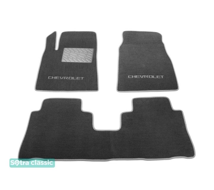 Sotra 06593-GD-GREY Interior mats Sotra two-layer gray for Chevrolet Captiva (2006-2009), set 06593GDGREY