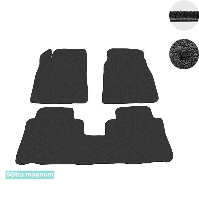 Sotra 06593-MG15-BLACK Interior mats Sotra two-layer black for Chevrolet Captiva (2006-2009), set 06593MG15BLACK