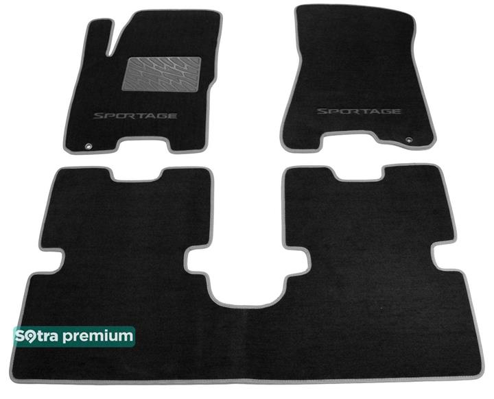 Sotra 06598-CH-BLACK Interior mats Sotra two-layer black for KIA Sportage (2004-2009), set 06598CHBLACK