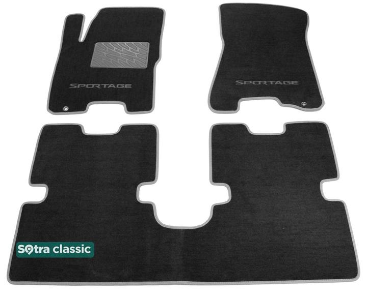 Sotra 06598-GD-BLACK Interior mats Sotra two-layer black for KIA Sportage (2004-2009), set 06598GDBLACK