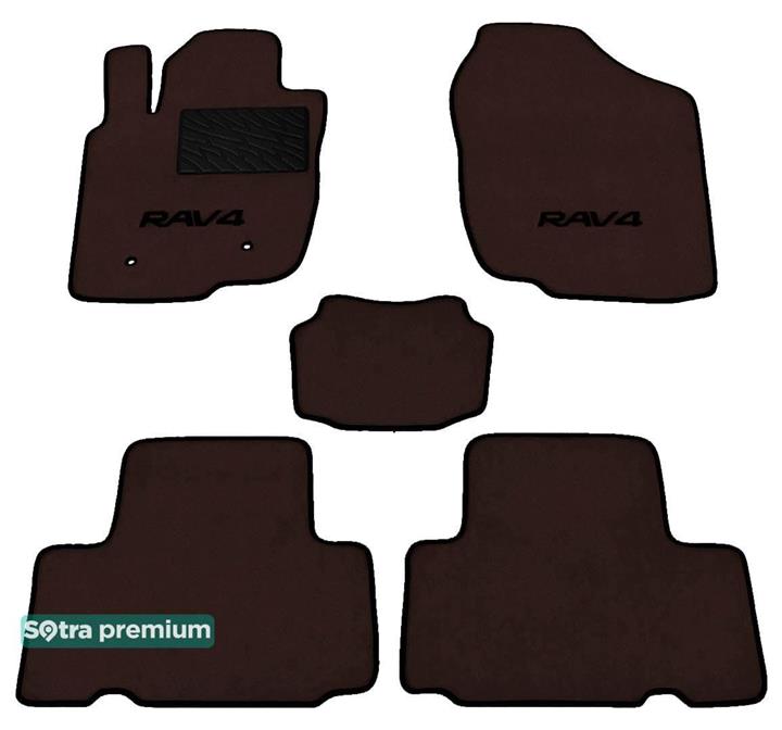 Sotra 06601-CH-CHOCO Interior mats Sotra two-layer brown for Toyota Rav4 (2005-2012), set 06601CHCHOCO