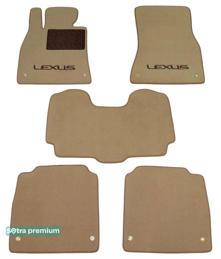 Sotra 06613-CH-BEIGE Interior mats Sotra two-layer beige for Lexus Ls (2006-2017), set 06613CHBEIGE