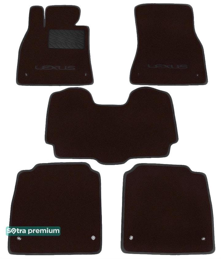 Sotra 06613-CH-CHOCO Interior mats Sotra two-layer brown for Lexus Ls (2006-2017), set 06613CHCHOCO