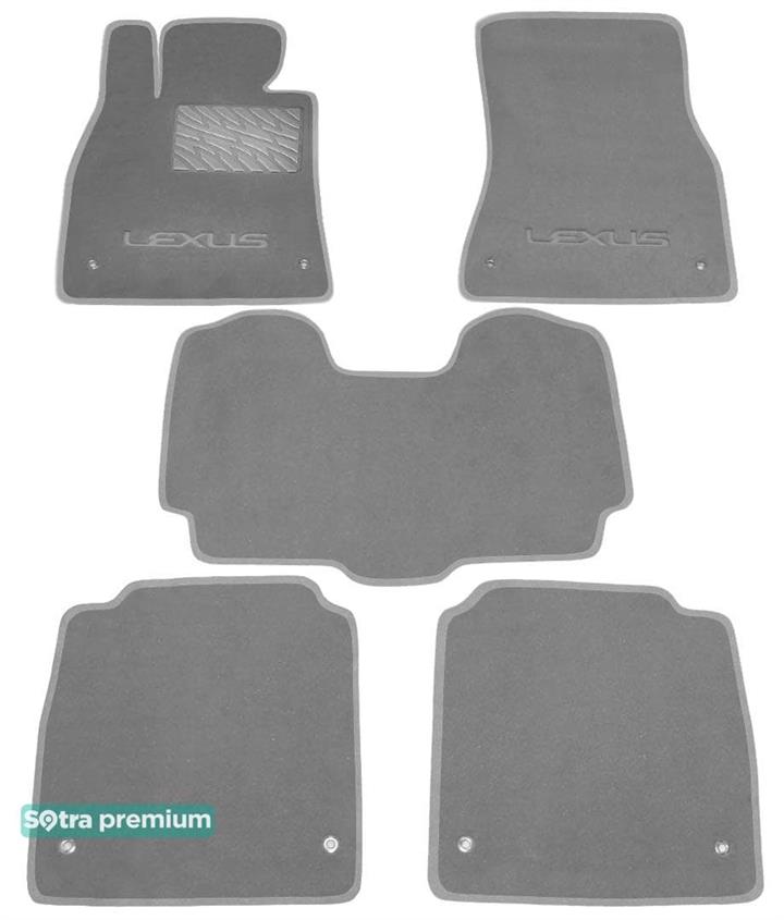 Sotra 06613-CH-GREY Interior mats Sotra two-layer gray for Lexus Ls (2006-2017), set 06613CHGREY