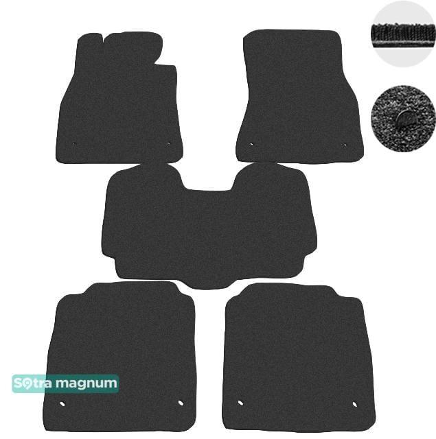 Sotra 06613-MG15-BLACK Interior mats Sotra two-layer black for Lexus Ls (2006-2017), set 06613MG15BLACK
