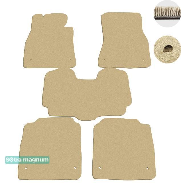 Sotra 06613-MG20-BEIGE Interior mats Sotra two-layer beige for Lexus Ls (2006-2017), set 06613MG20BEIGE