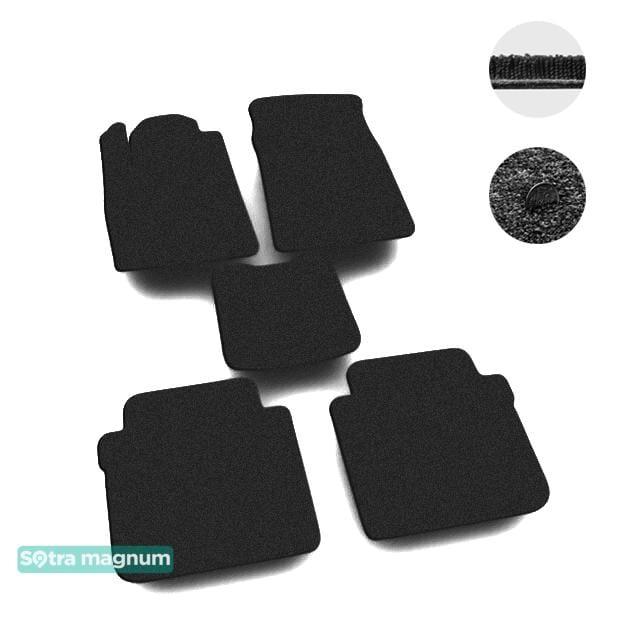 Sotra 06615-MG15-BLACK Interior mats Sotra two-layer black for Citroen C6 (2005-2012), set 06615MG15BLACK