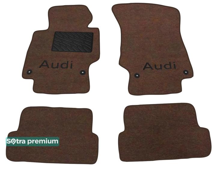 Sotra 06617-CH-CHOCO Interior mats Sotra two-layer brown for Audi Tt coupe (2006-2014), set 06617CHCHOCO