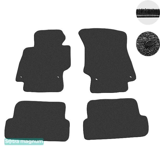 Sotra 06617-MG15-BLACK Interior mats Sotra two-layer black for Audi Tt coupe (2006-2014), set 06617MG15BLACK