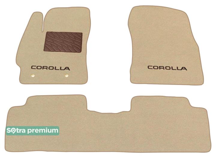 Sotra 06619-CH-BEIGE Interior mats Sotra two-layer beige for Toyota Corolla (2007-2013), set 06619CHBEIGE