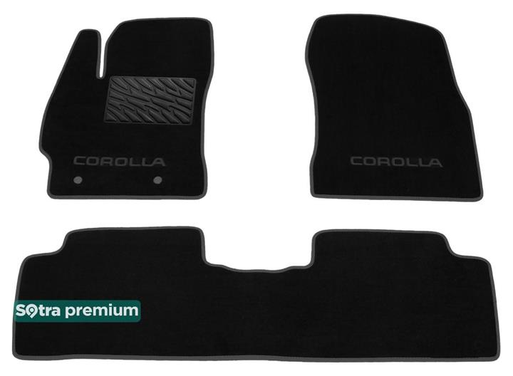 Sotra 06619-CH-BLACK Interior mats Sotra two-layer black for Toyota Corolla (2007-2013), set 06619CHBLACK