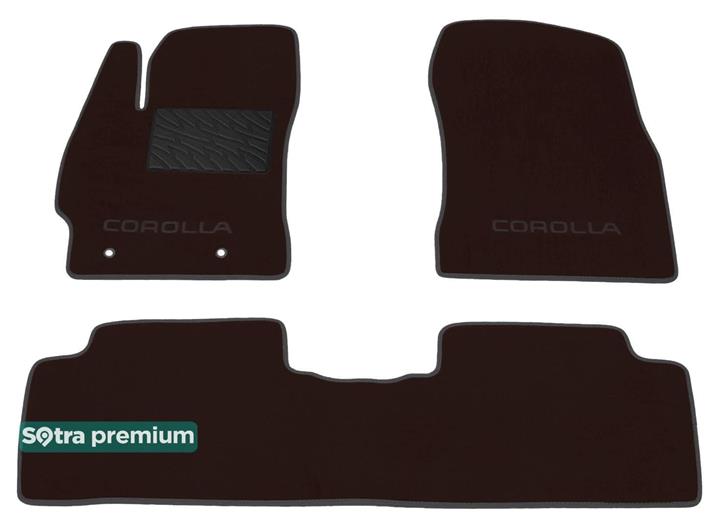 Sotra 06619-CH-CHOCO Interior mats Sotra two-layer brown for Toyota Corolla (2007-2013), set 06619CHCHOCO