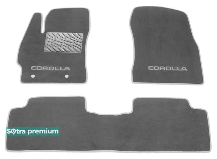 Sotra 06619-CH-GREY Interior mats Sotra two-layer gray for Toyota Corolla (2007-2013), set 06619CHGREY