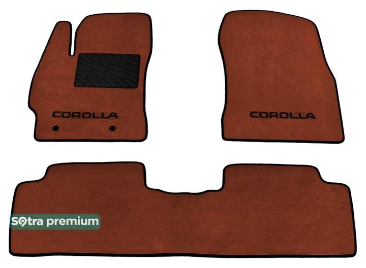 Sotra 06619-CH-TERRA Interior mats Sotra two-layer terracotta for Toyota Corolla (2007-2013), set 06619CHTERRA