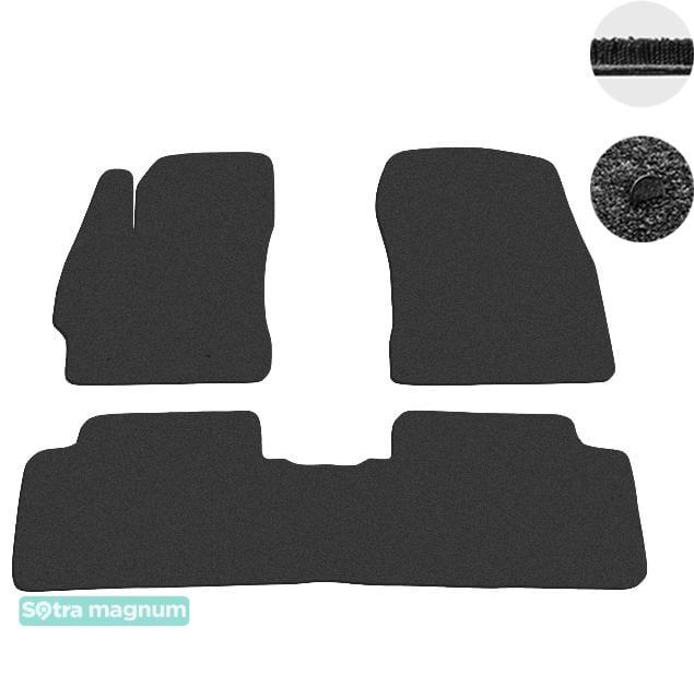 Sotra 06619-MG15-BLACK Interior mats Sotra two-layer black for Toyota Corolla (2007-2013), set 06619MG15BLACK