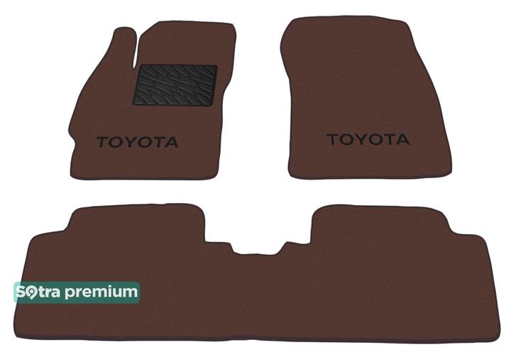 Sotra 06625-CH-CHOCO Interior mats Sotra two-layer brown for Toyota Auris (2006-2012), set 06625CHCHOCO
