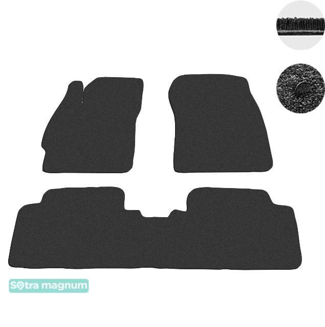 Sotra 06625-MG15-BLACK Interior mats Sotra two-layer black for Toyota Auris (2006-2012), set 06625MG15BLACK