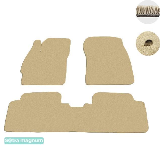 Sotra 06625-MG20-BEIGE Interior mats Sotra two-layer beige for Toyota Auris (2006-2012), set 06625MG20BEIGE