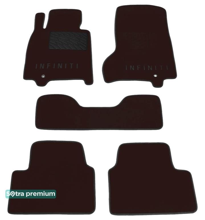 Sotra 06630-CH-CHOCO Interior mats Sotra two-layer brown for Infiniti G (2006-2013), set 06630CHCHOCO