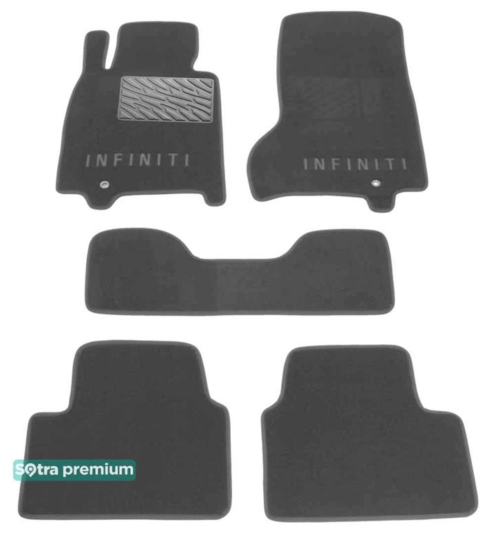 Sotra 06630-CH-GREY Interior mats Sotra two-layer gray for Infiniti G (2006-2013), set 06630CHGREY