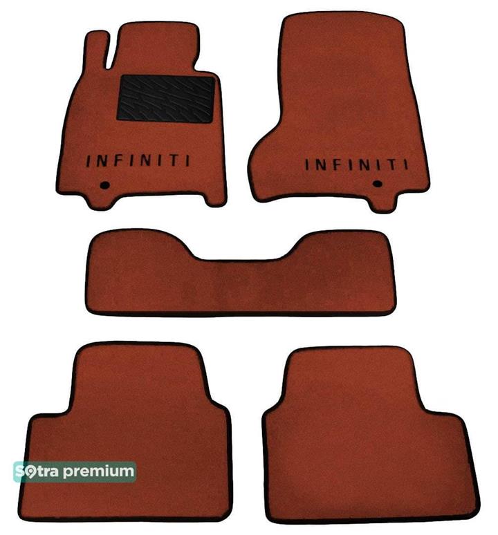 Sotra 06630-CH-TERRA Interior mats Sotra two-layer terracotta for Infiniti G (2006-2013), set 06630CHTERRA