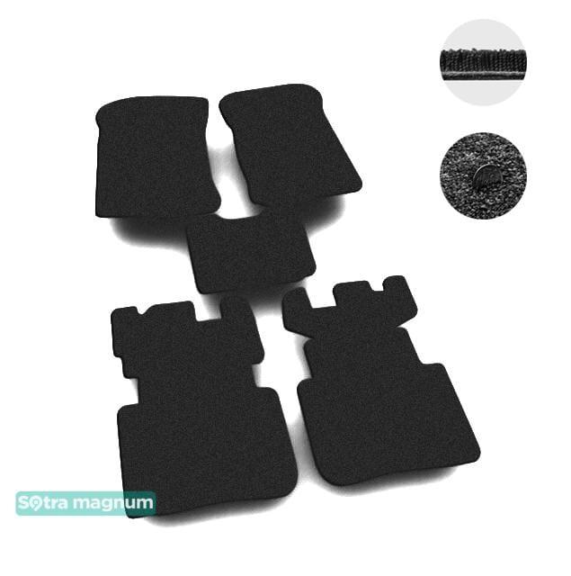 Sotra 06645-MG15-BLACK Interior mats Sotra two-layer black for KIA Carens (2007-2013), set 06645MG15BLACK
