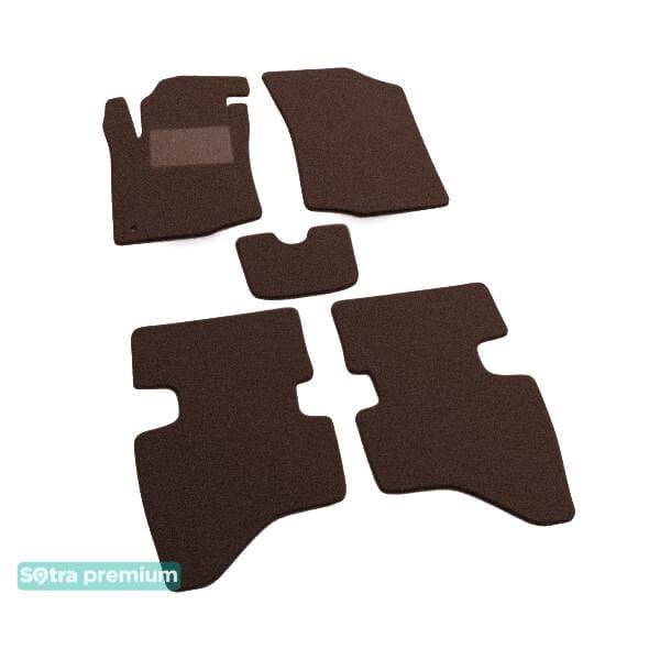 Sotra 06655-CH-CHOCO Interior mats Sotra two-layer brown for Peugeot 107 (2005-2014), set 06655CHCHOCO
