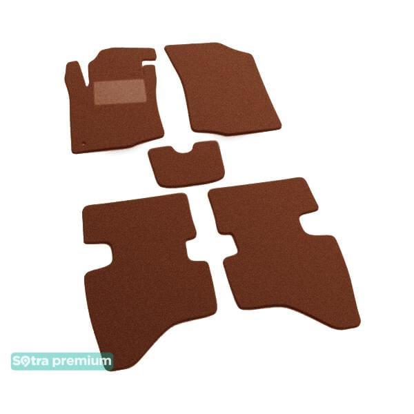 Sotra 06655-CH-TERRA Interior mats Sotra two-layer terracotta for Peugeot 107 (2005-2014), set 06655CHTERRA