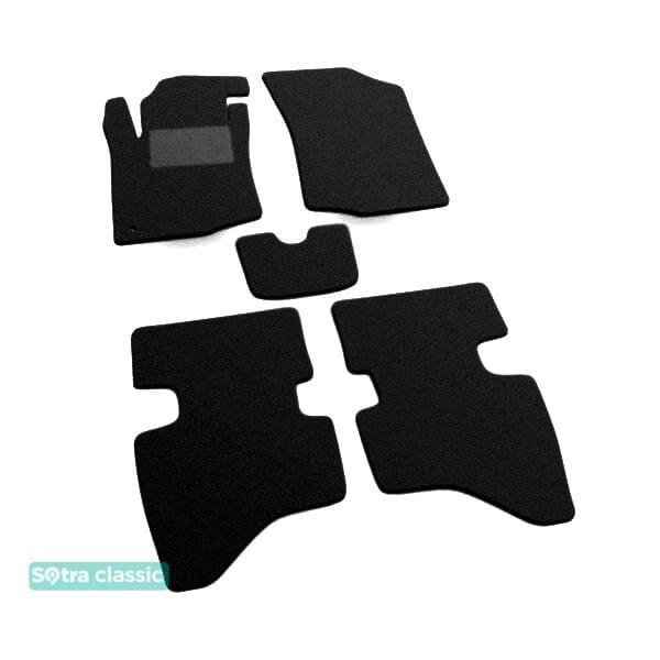 Sotra 06655-GD-BLACK Interior mats Sotra two-layer black for Peugeot 107 (2005-2014), set 06655GDBLACK