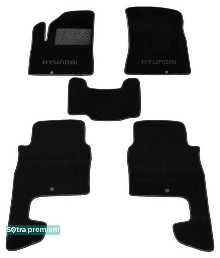 Sotra 06663-CH-BLACK Interior mats Sotra two-layer black for Hyundai Santa fe (2006-2009), set 06663CHBLACK