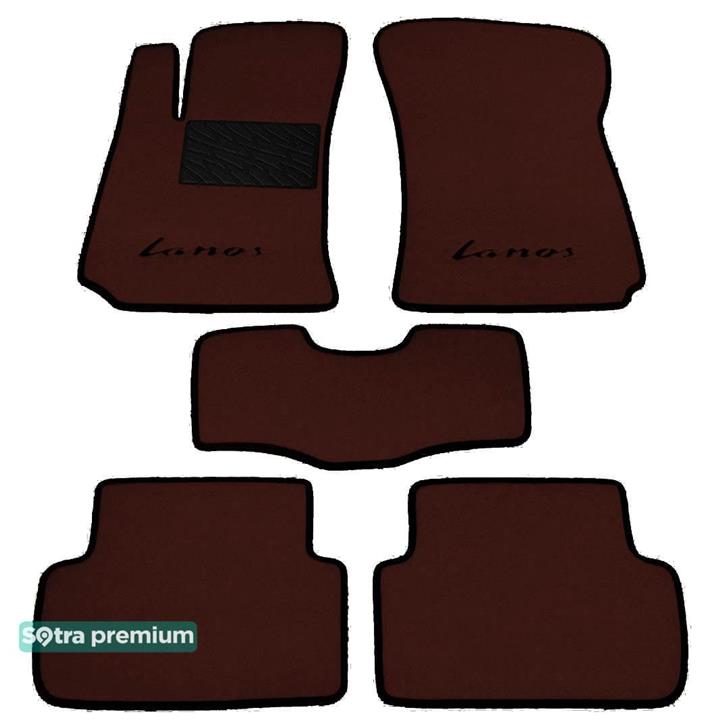 Sotra 06665-CH-CHOCO Interior mats Sotra two-layer brown for Daewoo Lanos (1997-), set 06665CHCHOCO
