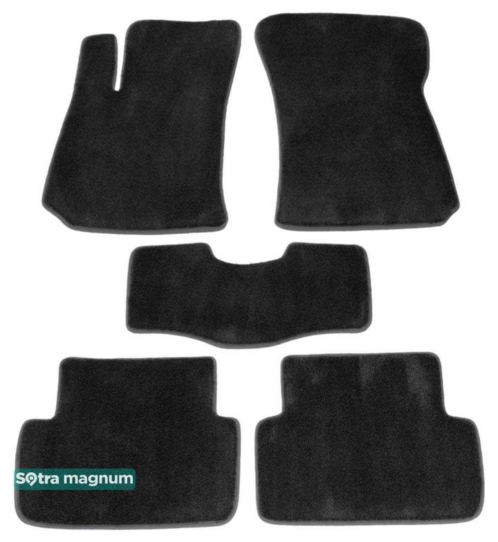 Sotra 06665-MG15-BLACK Interior mats Sotra two-layer black for Daewoo Lanos (1997-), set 06665MG15BLACK