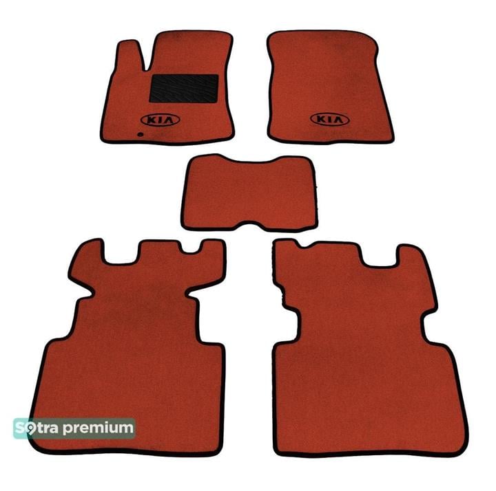 Sotra 06675-CH-TERRA Interior mats Sotra two-layer terracotta for KIA Carens (2007-2013), set 06675CHTERRA