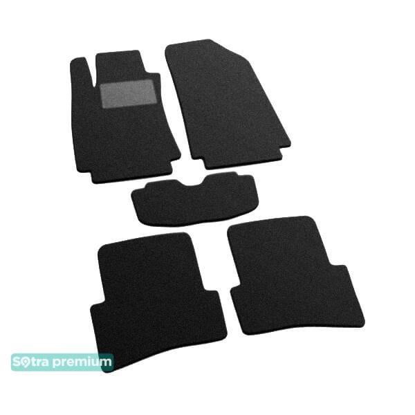 Sotra 06678-CH-BLACK Interior mats Sotra two-layer black for Renault Clio (2005-2014), set 06678CHBLACK